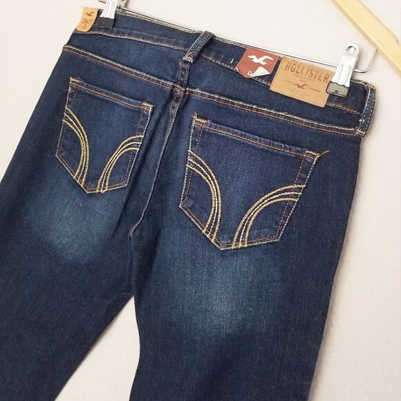 NEW Hollister Cali Flared SoCal Stretch Row Rise Denim Jean Blue 26x35 $50 Y2K - Picture 5 of 16